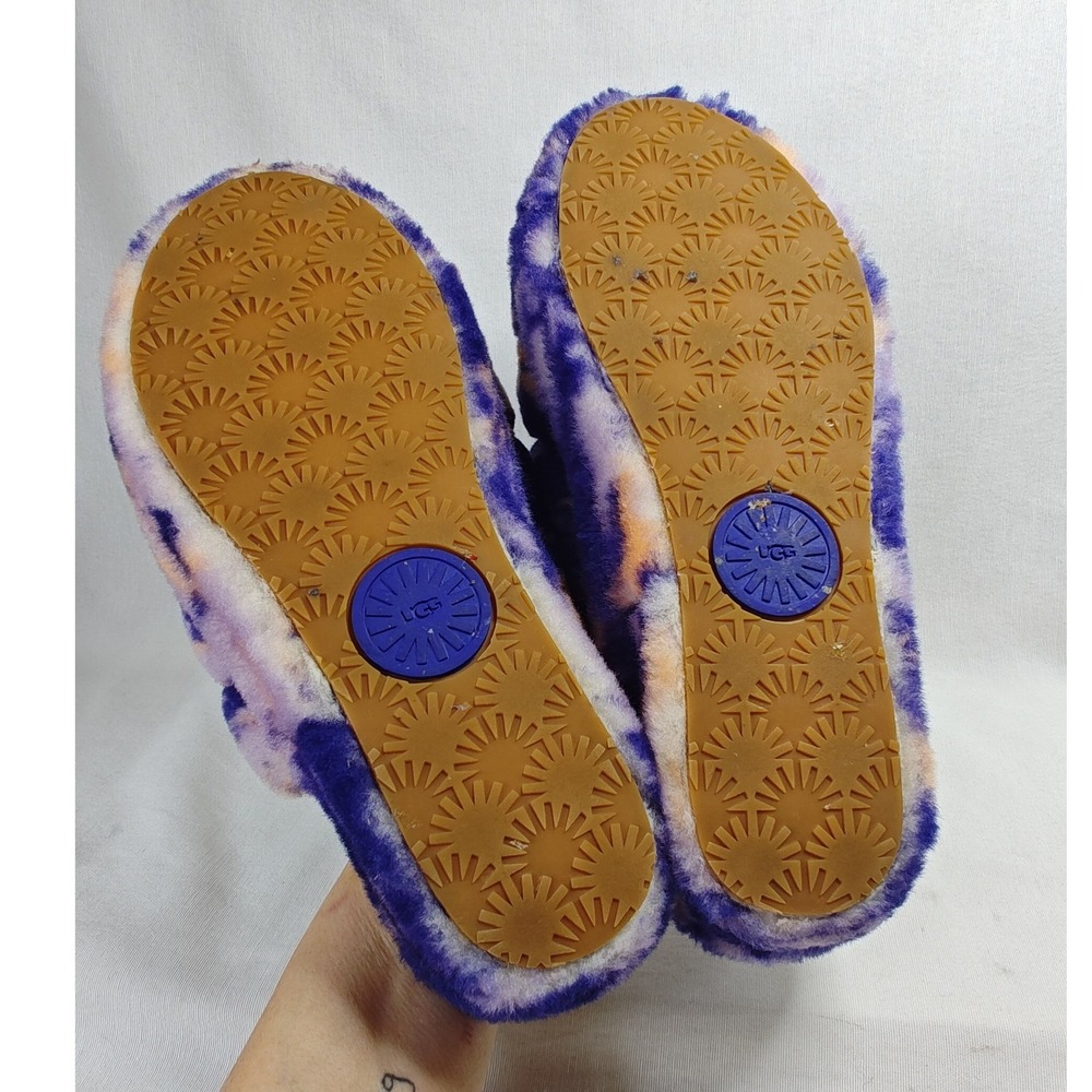 UGG Fluff Yeah Slide Slipper 11 Purple Orange Marble Violet Night Sandals 42 - Picture 11 of 11